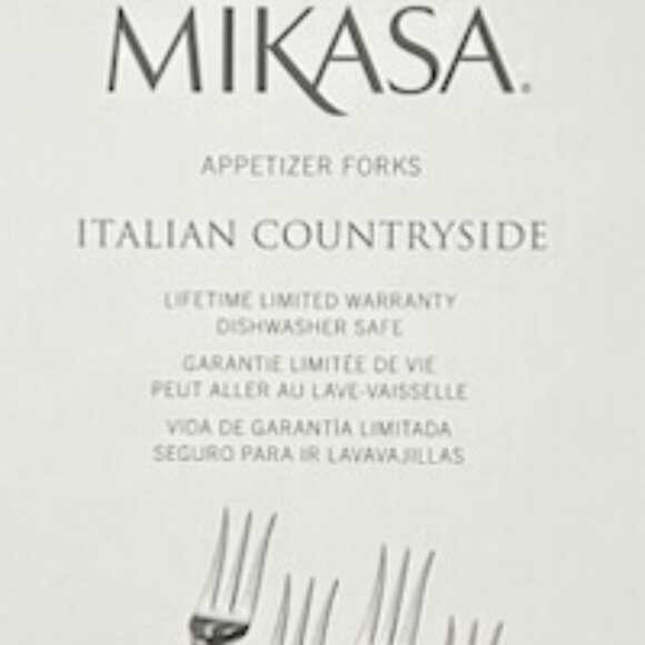 NIB Mikasa Italian Countryside Appetizer Forks Set of 4 - Picture 9 of 9